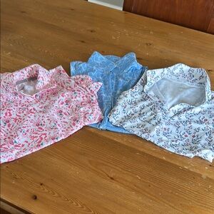 Floral Puma golf Print Blouses - Set of Three